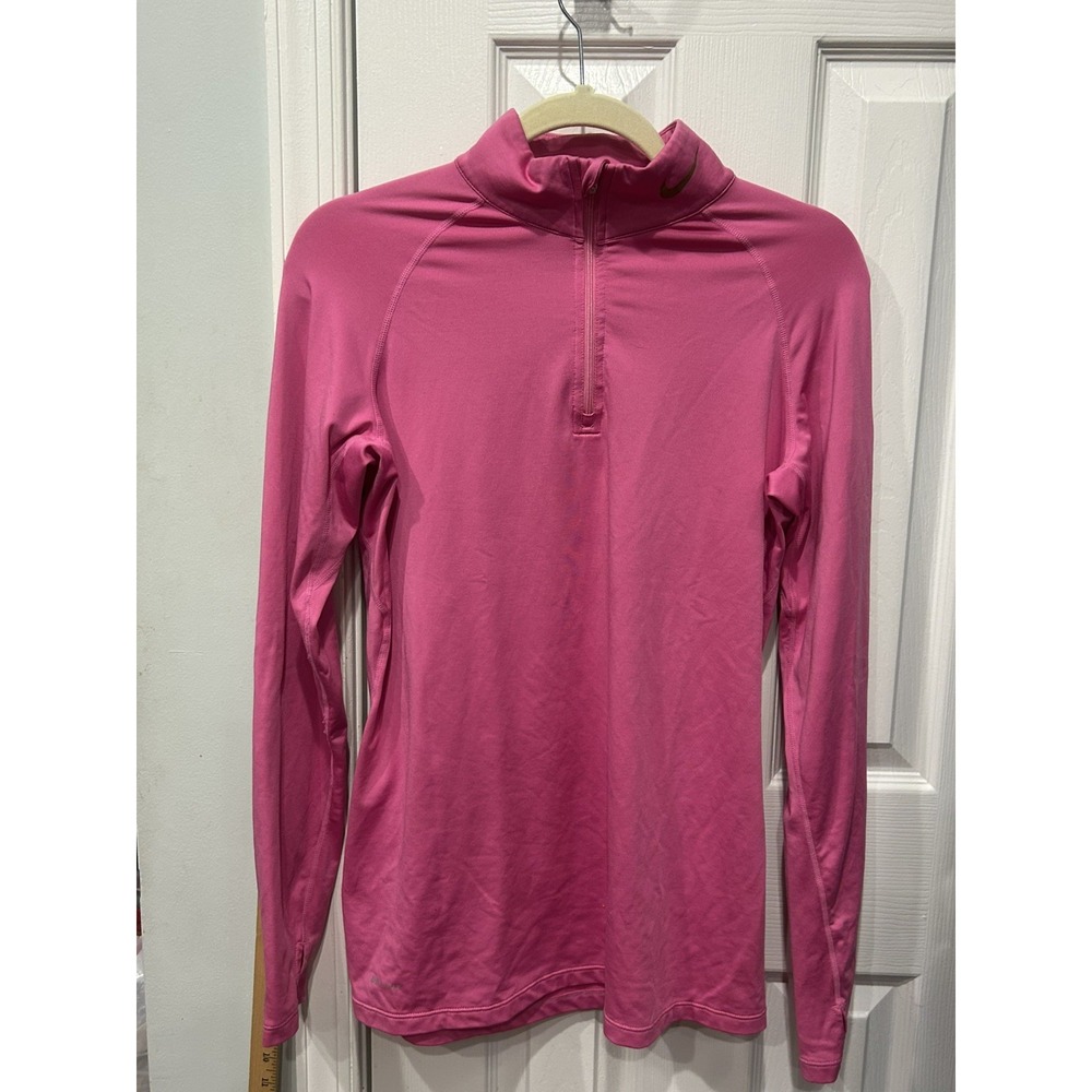 Nike dry fit Women's Large Pro Combat Dri-Fit Therma-Fit Fitted Pink gold swoosh